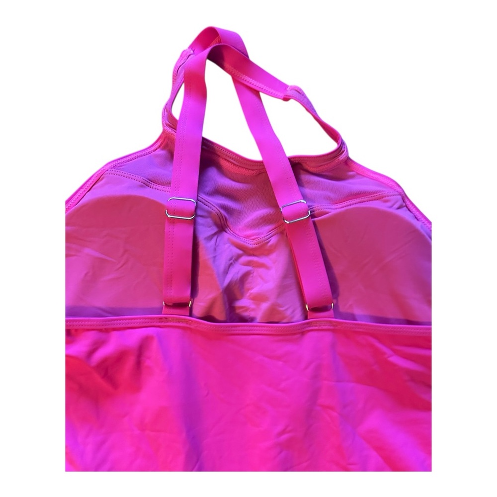 Daci Women’s High Neck One-Piece Swimsuit – Hot Pink (Size XL, New with Tags) - Picture 7 of 9